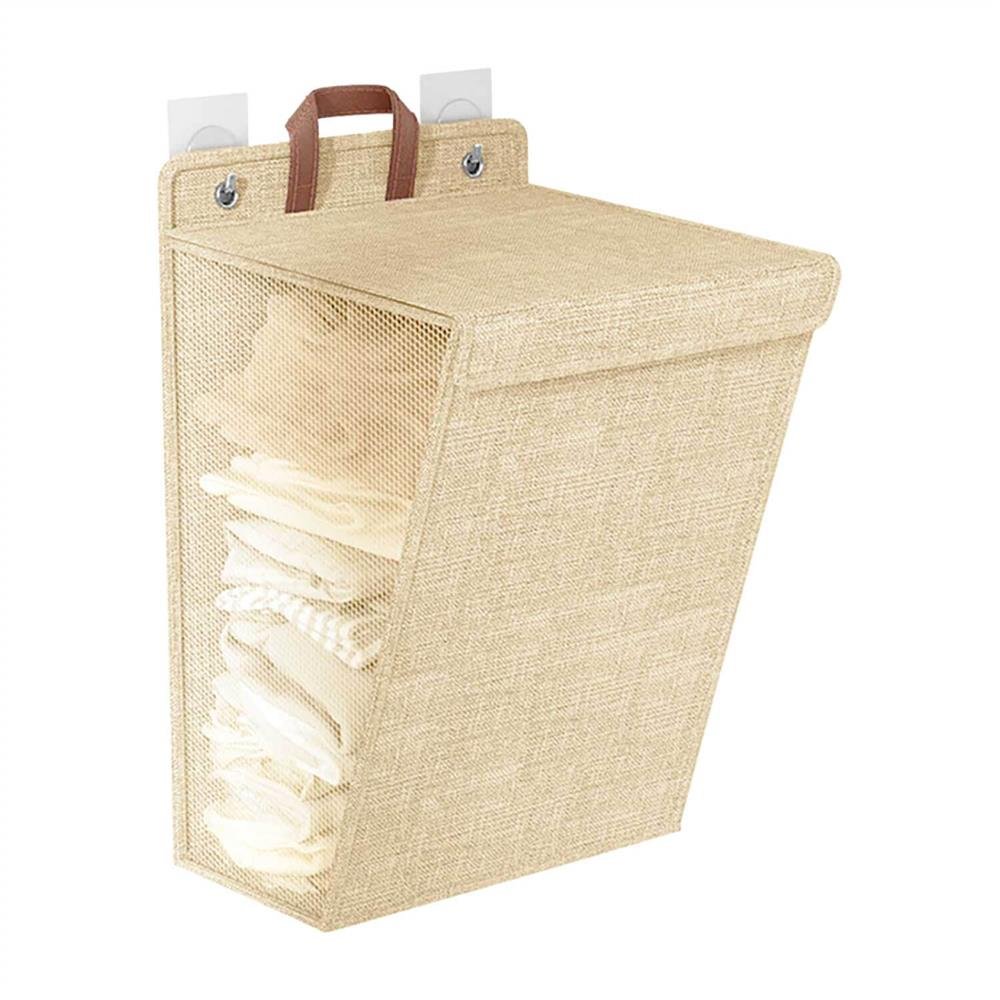 Cesto De Banheiro Para Roupa Suja Dobrável De Parede - Médio