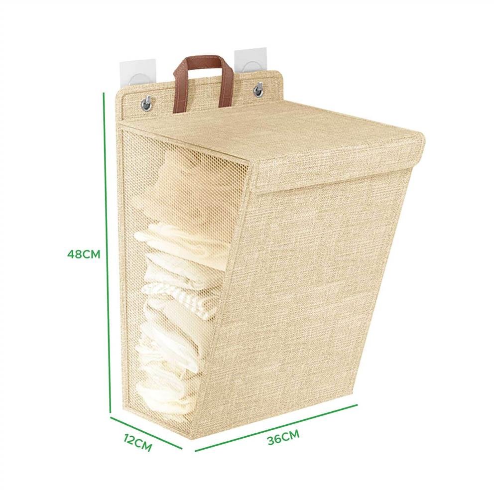 Cesto De Banheiro Para Roupa Suja Dobrável De Parede - Médio
