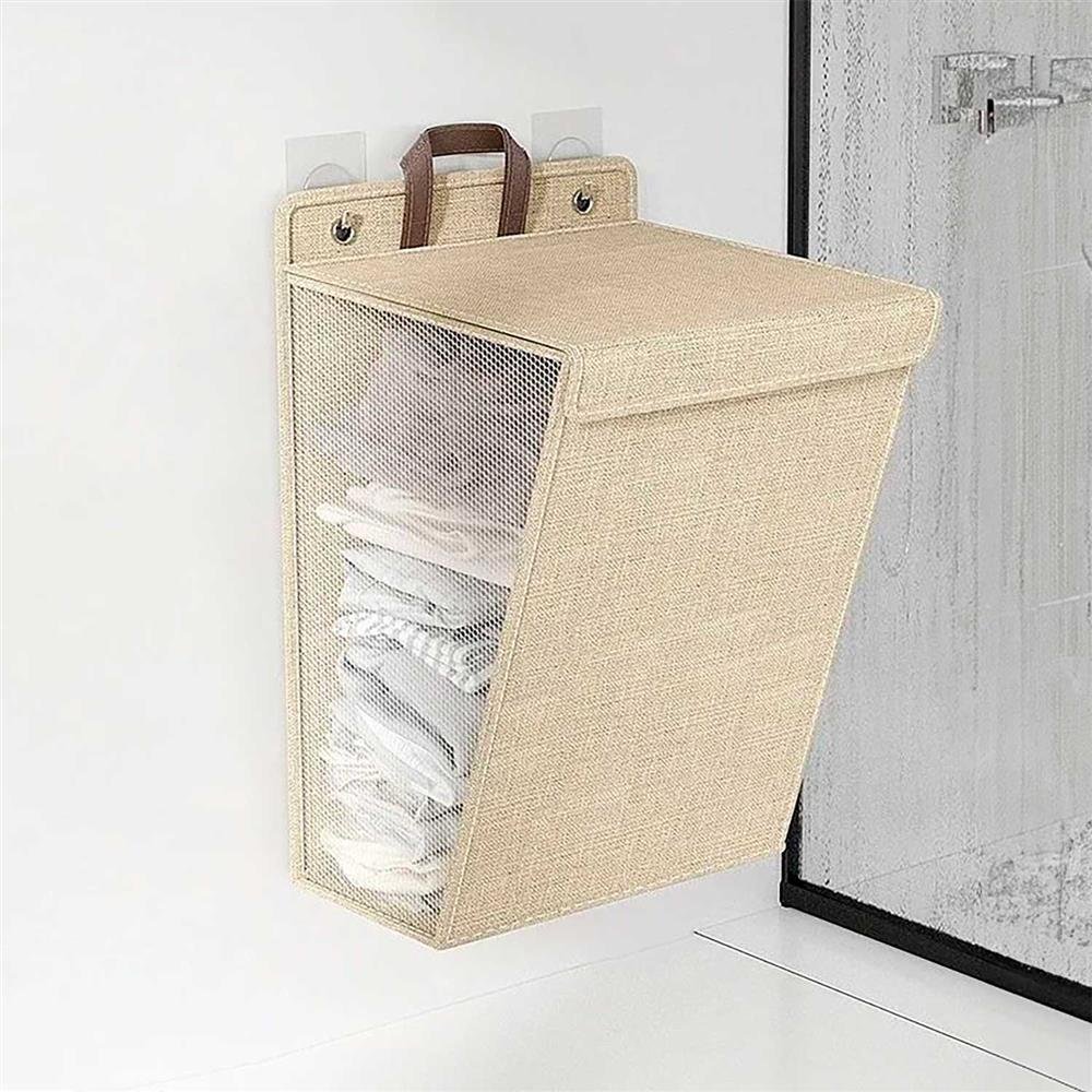 Cesto De Banheiro Para Roupa Suja Dobrável De Parede - Médio