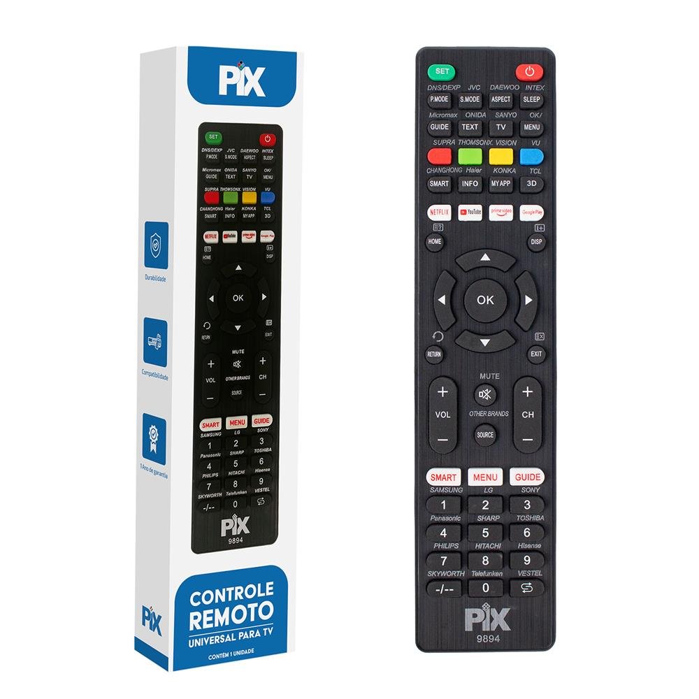 Controle Remoto Compatível Para Diversas Marcas De Tv - PIX