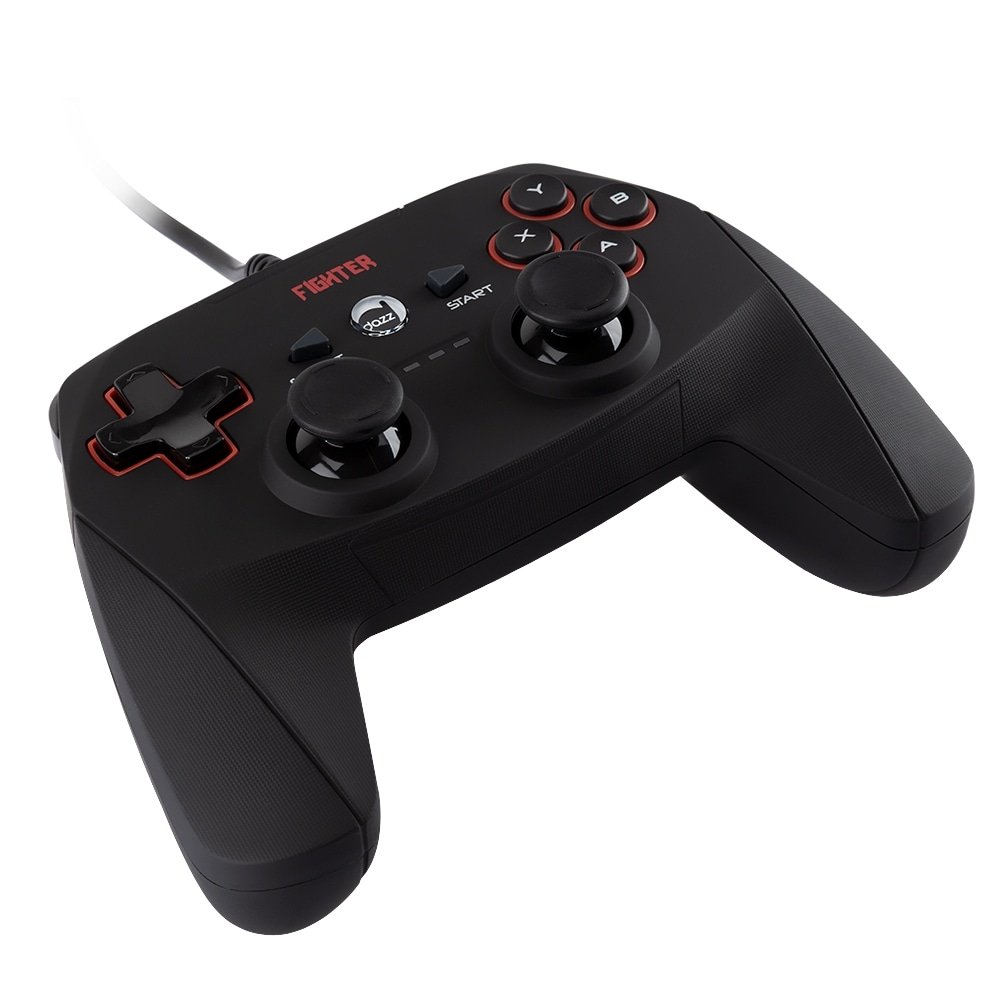 Controle Gamer Maxprint - Para PC, Double Shock Fighter, USB 2.0, Preto