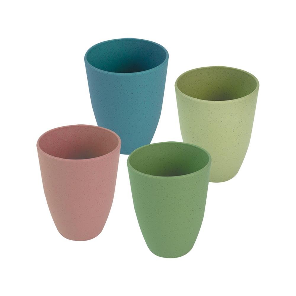 Conjunto de Louças Fibra De Trigo Premium 32 Peças BPA Free Colorido