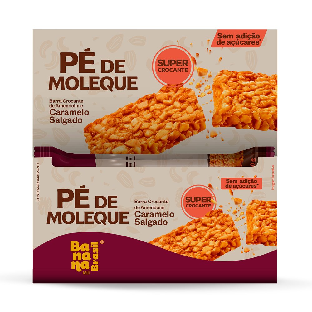 Barra Crocante Pe de Moleque Caramelo Salgado 16x20g