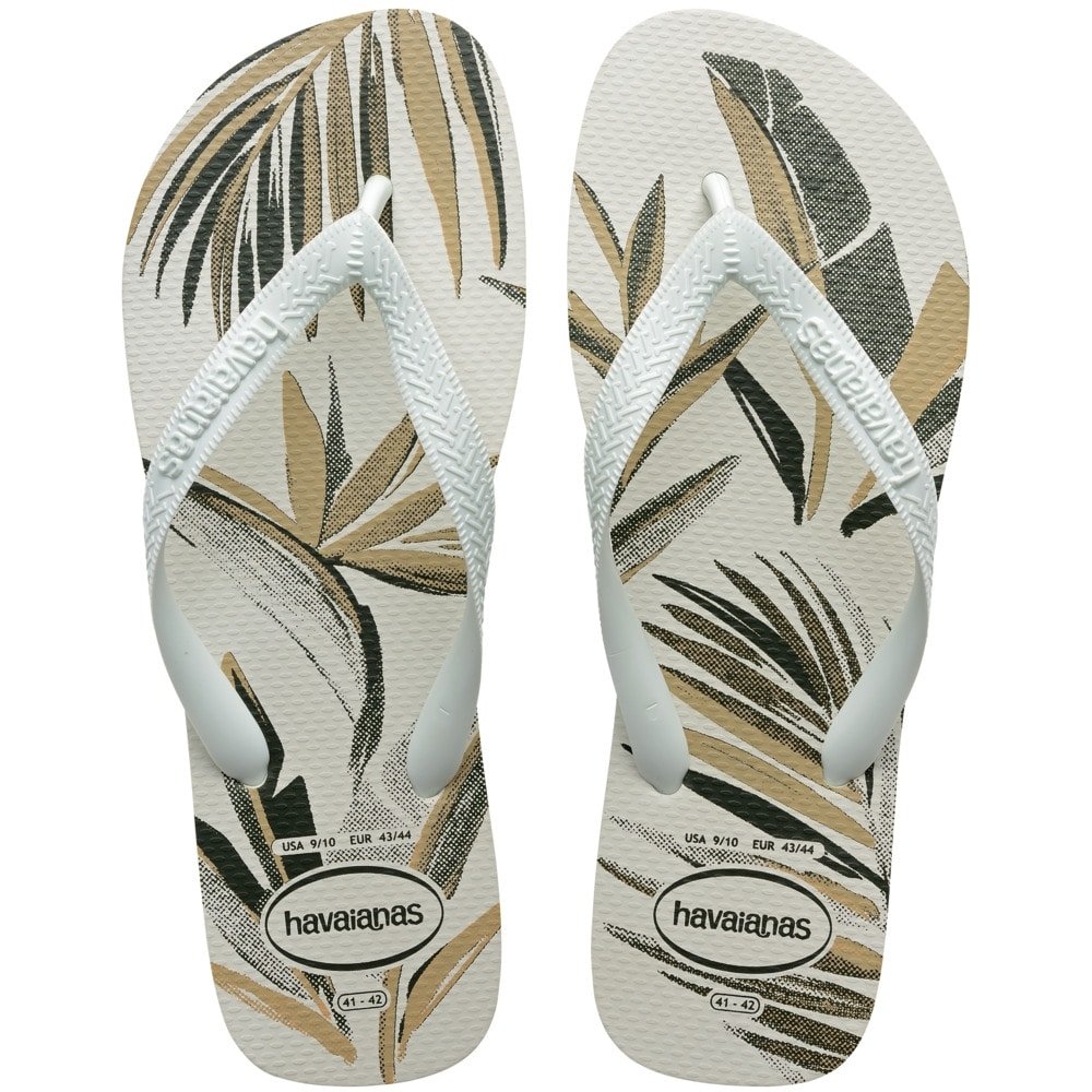 HAVAIANAS ALOHA BRANCO/BRANCO/VERDE OLIVE 39/0