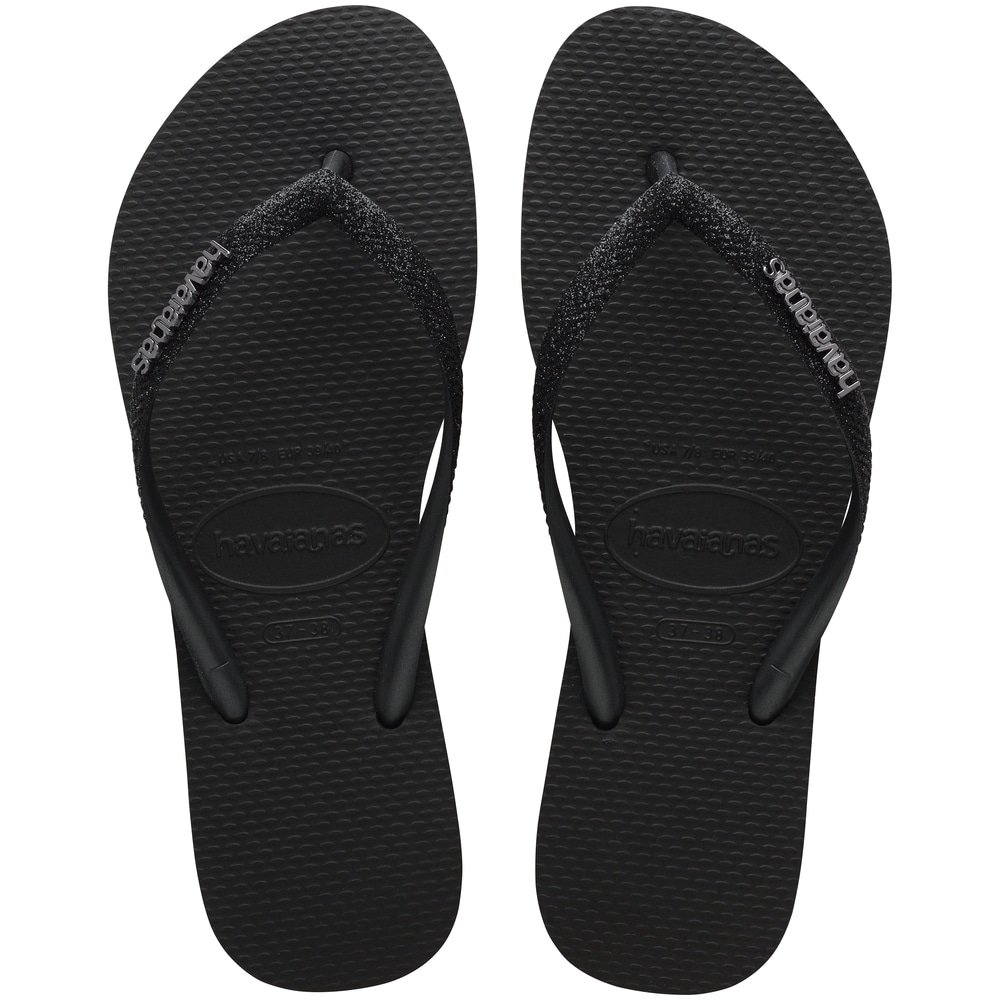 Havaianas Slim Glitter II/ Preto 37/8