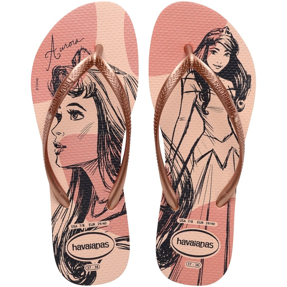 Havaianas Slim Princesas Rosa Ballet/Dourado Blush 41/2