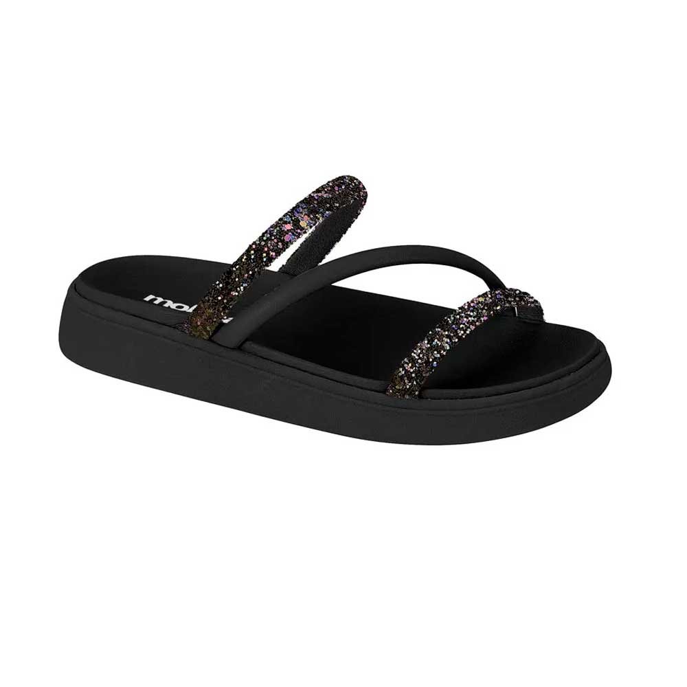 Tamanco Moleca 5469.121.26528.15760 Multi Preto Preto 34-39 com 12 Pares