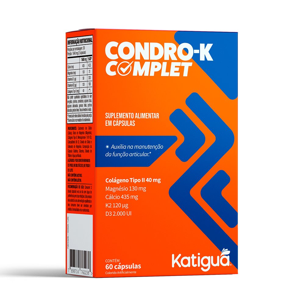 Condro K Katigua Calcio magnesio k3 d3 Tipo Ii 60 Capsulas