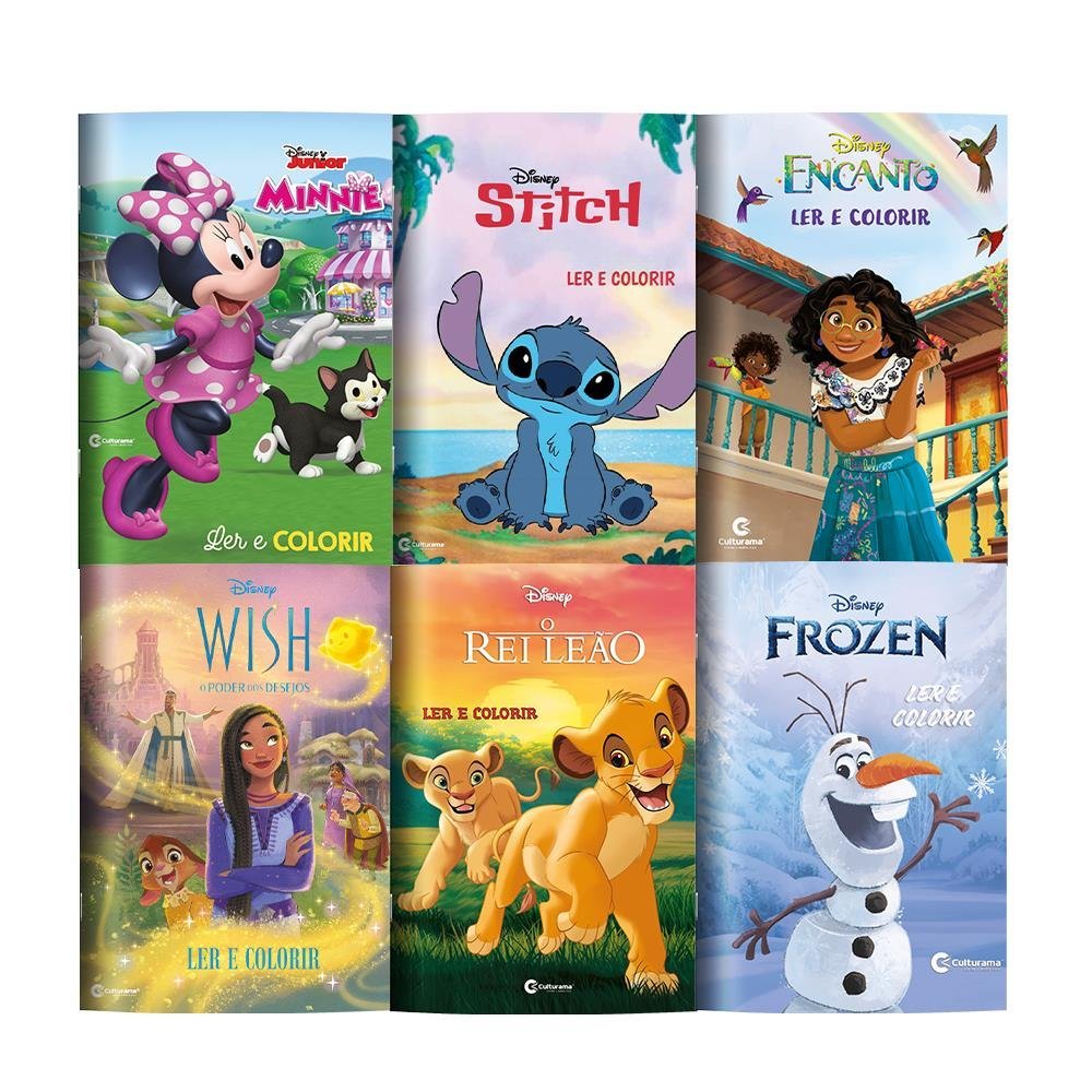 Livro para Ler e Colorir Disney - Sortido em 6 Capas