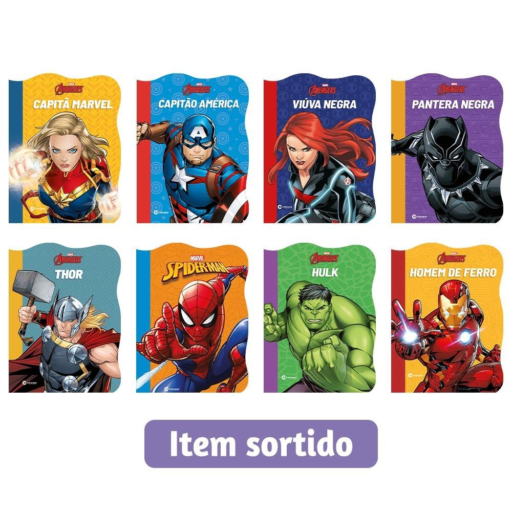 Livros dos Personagens Marvel - Sortido em 8 Capas