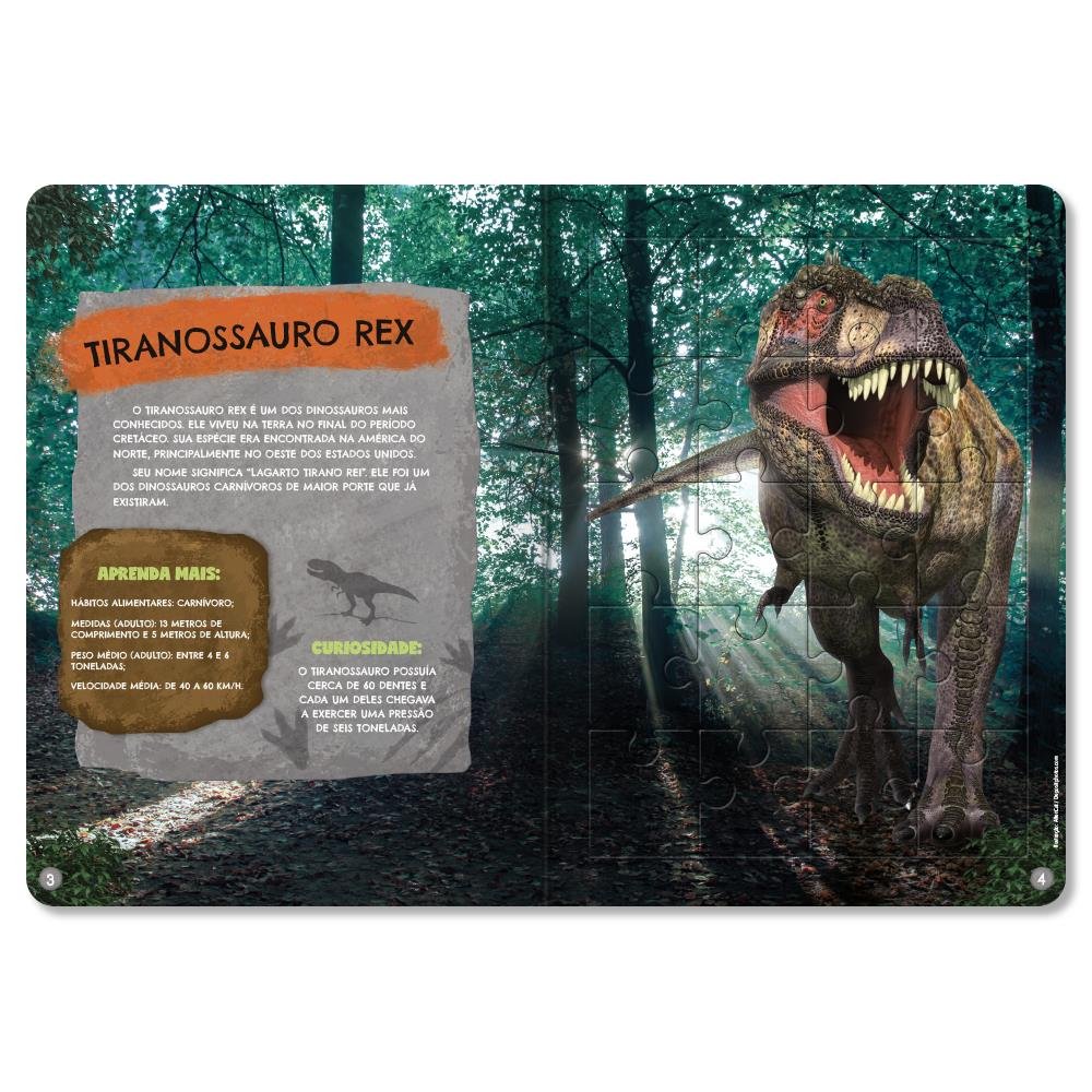 Livro com Quebra - Cabeça - Dinossauros