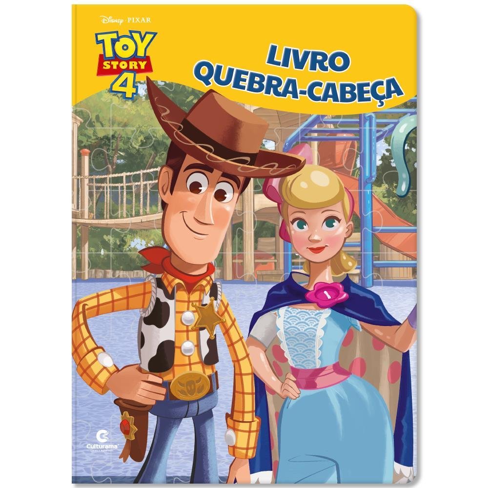 Livro com Quebra - Cabeça - Toy Story 4