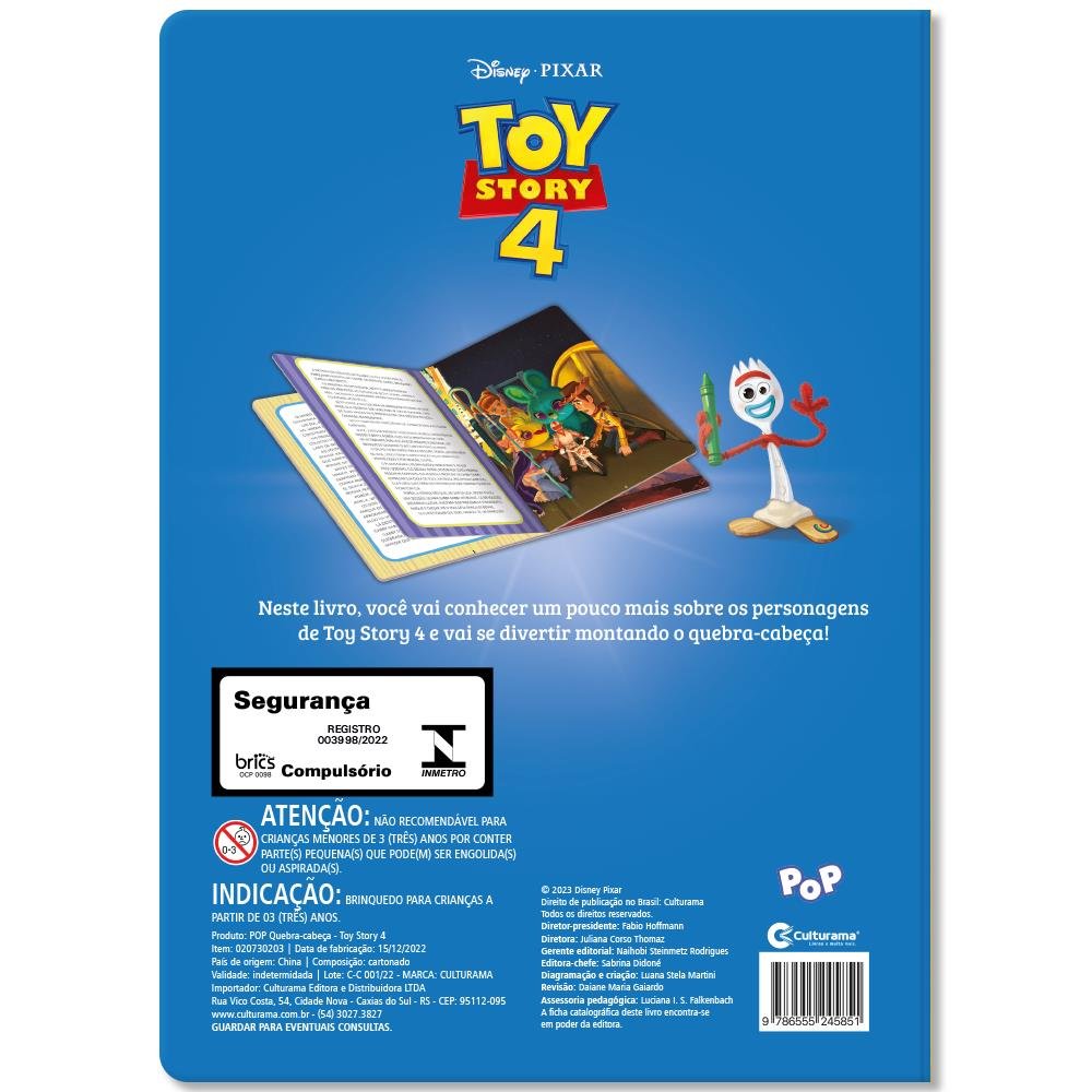 Livro com Quebra - Cabeça - Toy Story 4