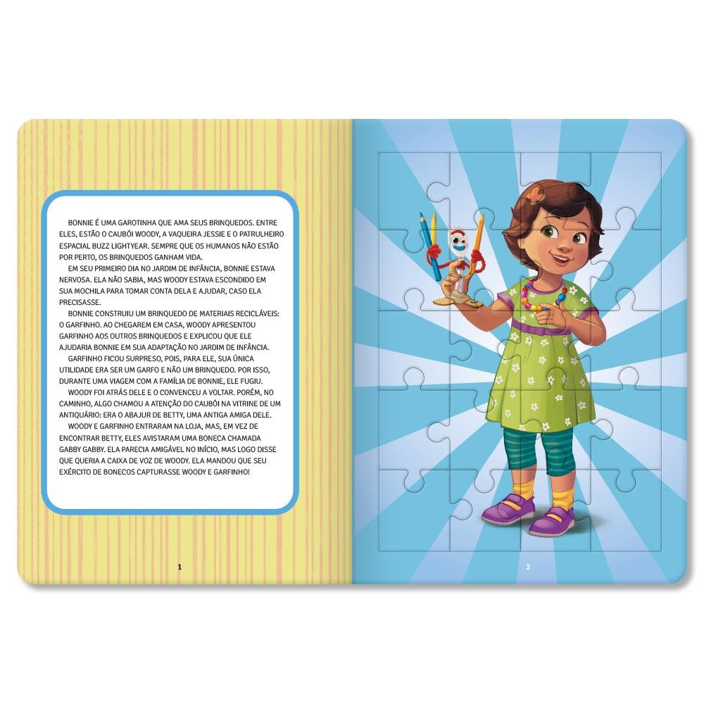 Livro com Quebra - Cabeça - Toy Story 4