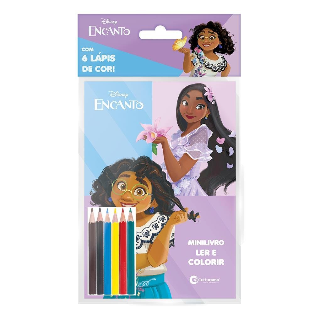 Minilivro Ler E Colorir Com Lápis - Encanto