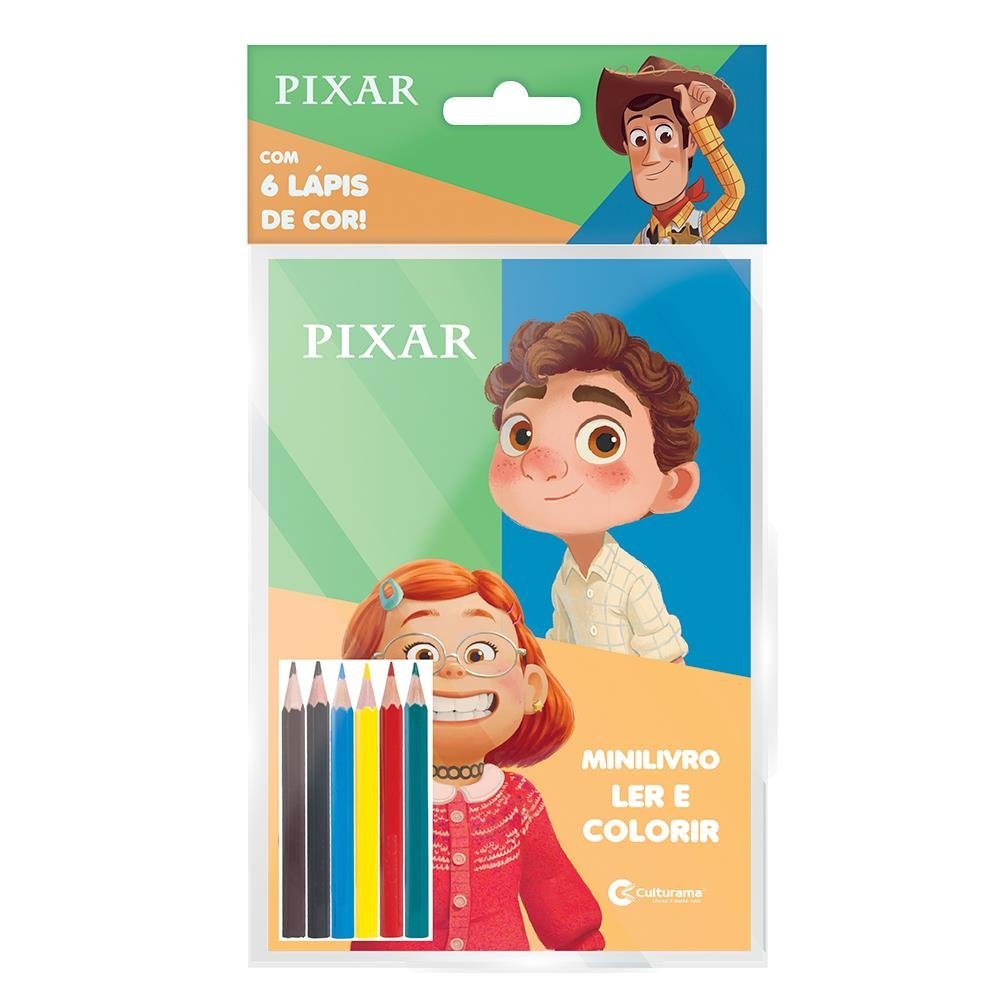Minilivro Ler E Colorir Com Lápis - Pixar