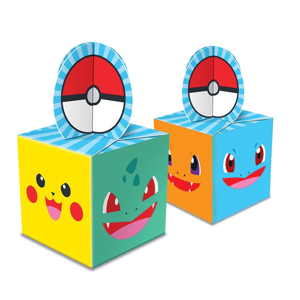 Caixa Lembrancinha de Papel Tema Pocket Monsters Junco 8 unidades