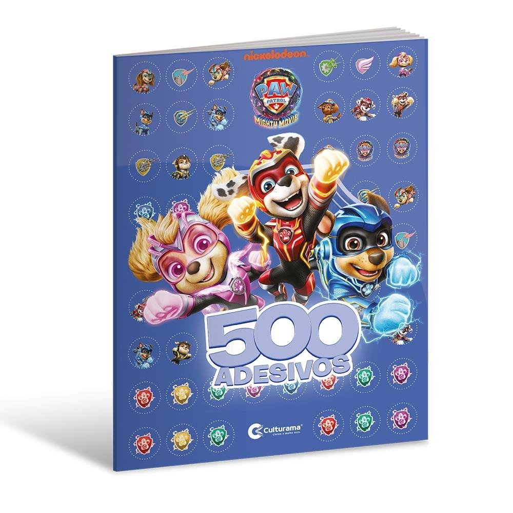 Livro com 500 Adesivos Patrulha Canina - Um Filme Superpoderoso