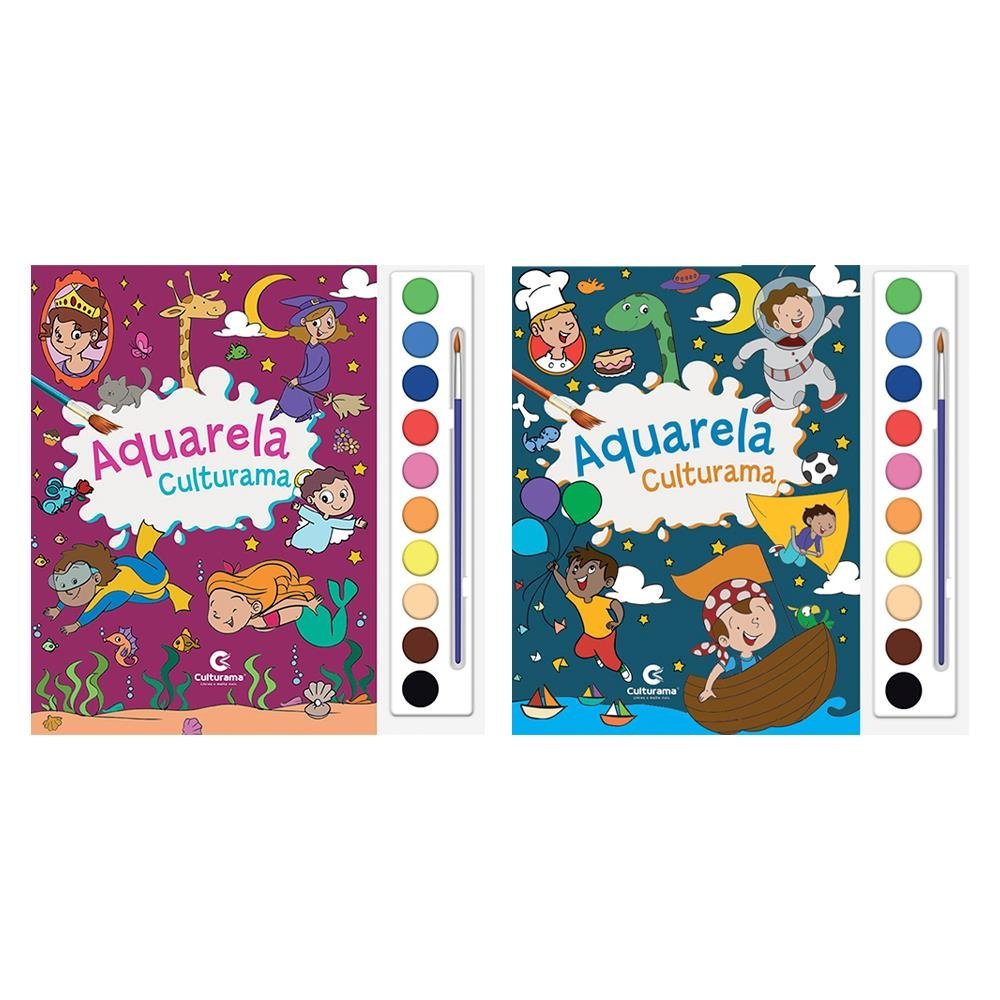 Livros com Aquarela - 2 Capas - Sortido