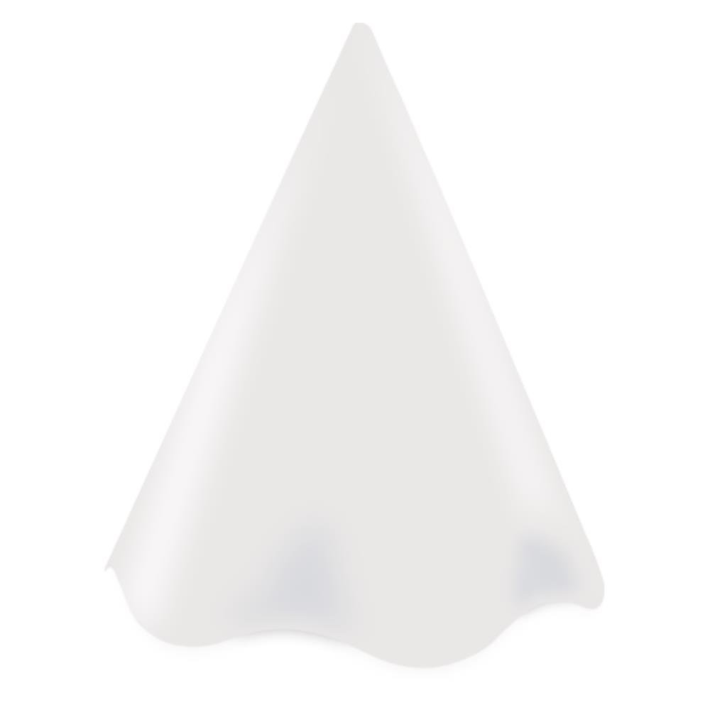 Chapéu Cone para Aniversário Liso Branco Junco 8 unidades