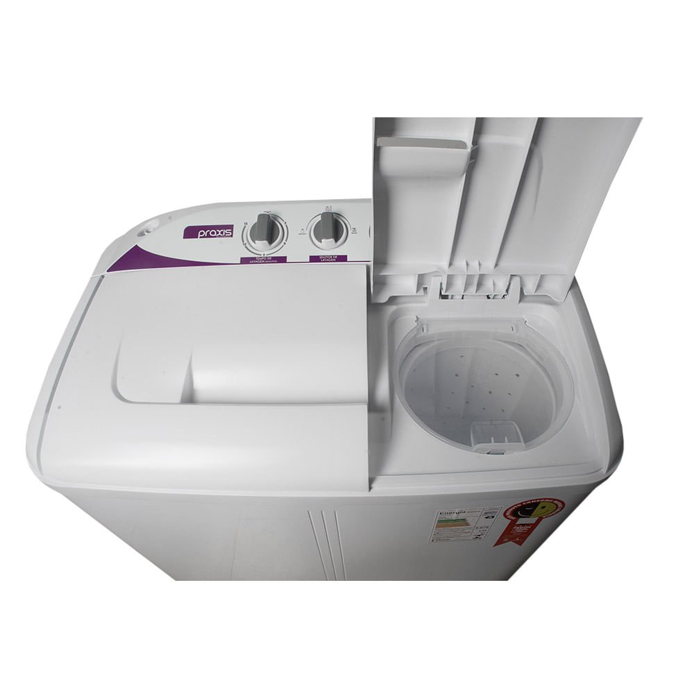 Lavadora e Centrifuga Praxis 10kg 2 em 1 Branca Twin Tub - 220 Volts