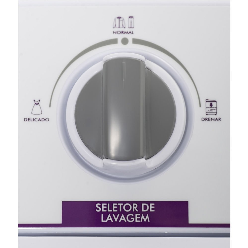Lavadora e Centrifuga Praxis 10kg 2 em 1 Branca Twin Tub - 220 Volts