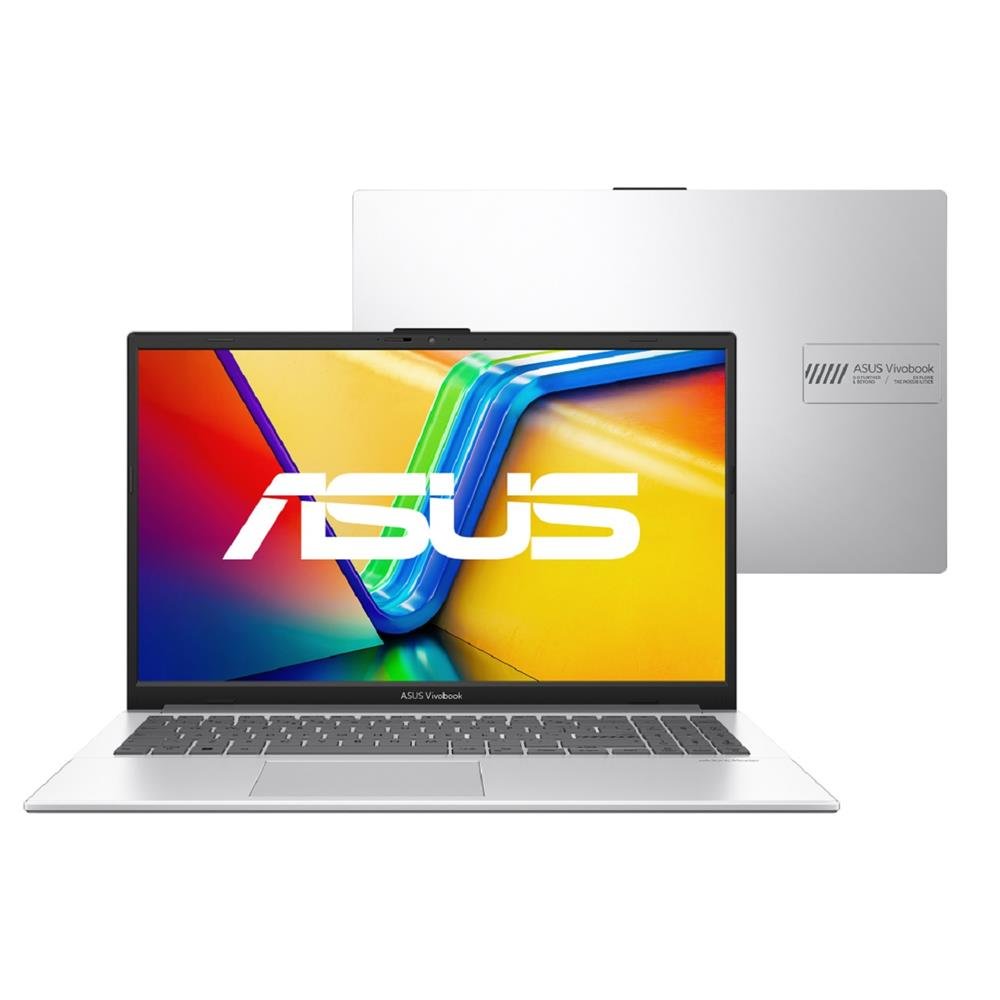 Notebook ASUS Vivobook Go 15 E1504GA-NJ440W, Intel Core i3 N305, 4GB DDR4, SSD 128G UFS 2.1, 15.6" Full HD, Windows 11 Home, Prata