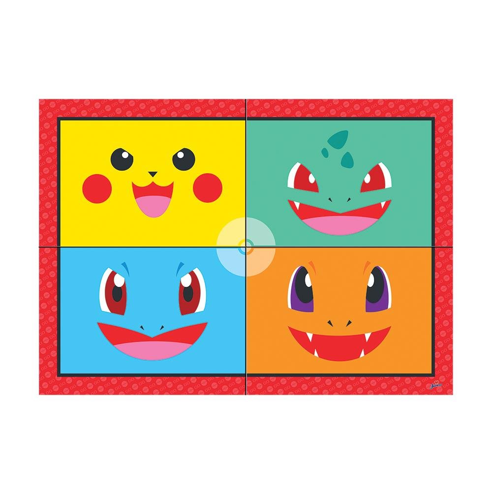 Painel de Papel Tema Pocket Monsters quadrado Gigante Junco 1 unidade