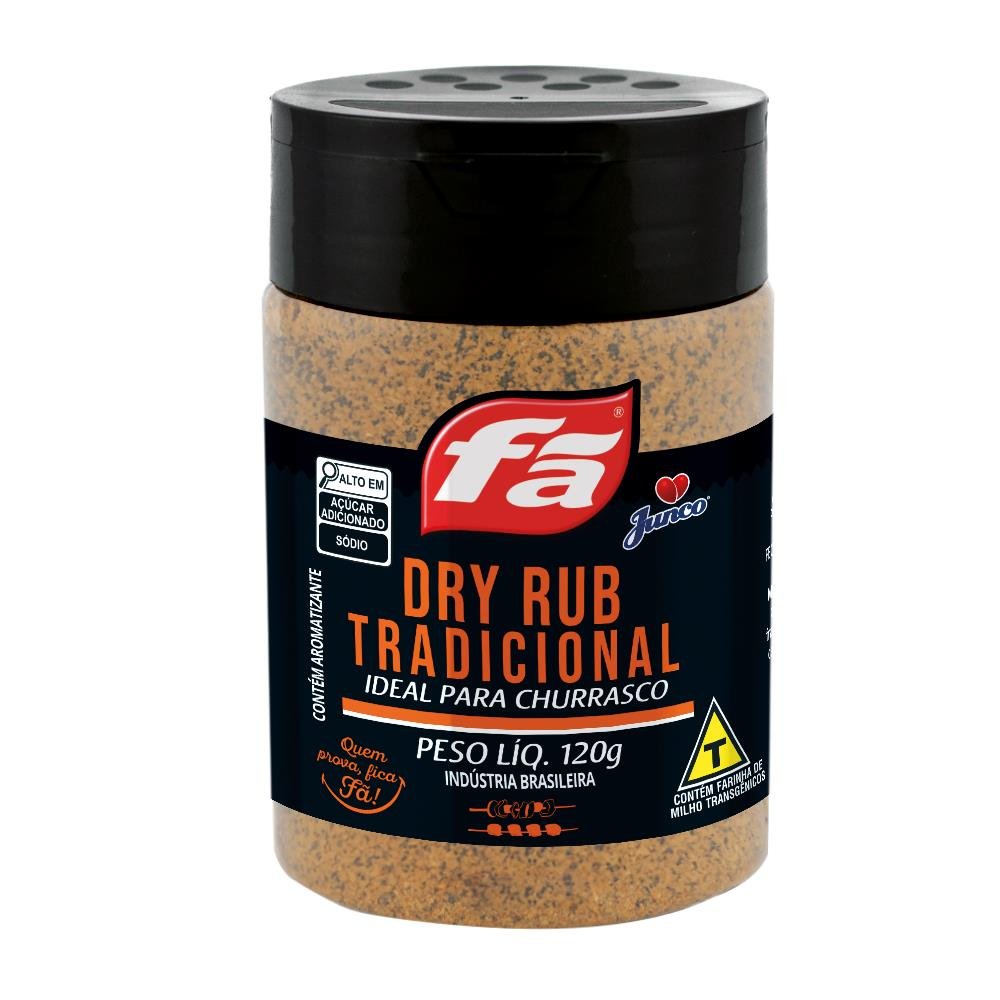 Tempero Dry Rub Tradicional Fã 120g