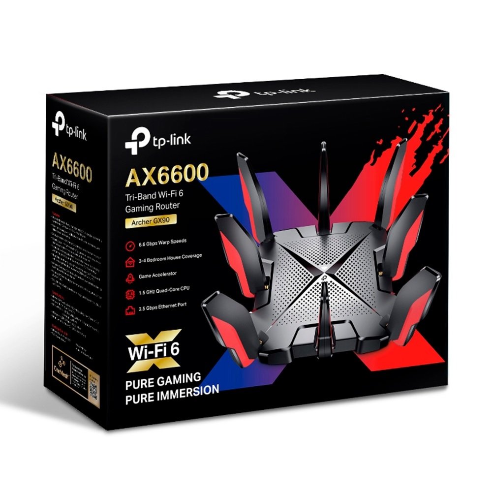 Roteador Gamer Archer Gx90, Ax6579mbps, Wifi 6, Tri-Band, 8 Antenas - Archer Gx90, Tp-Link