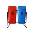 Conjunto Plastico Coleta Seletiva Papeis E Plasticos Basculante 2 Unidades 60l Prime