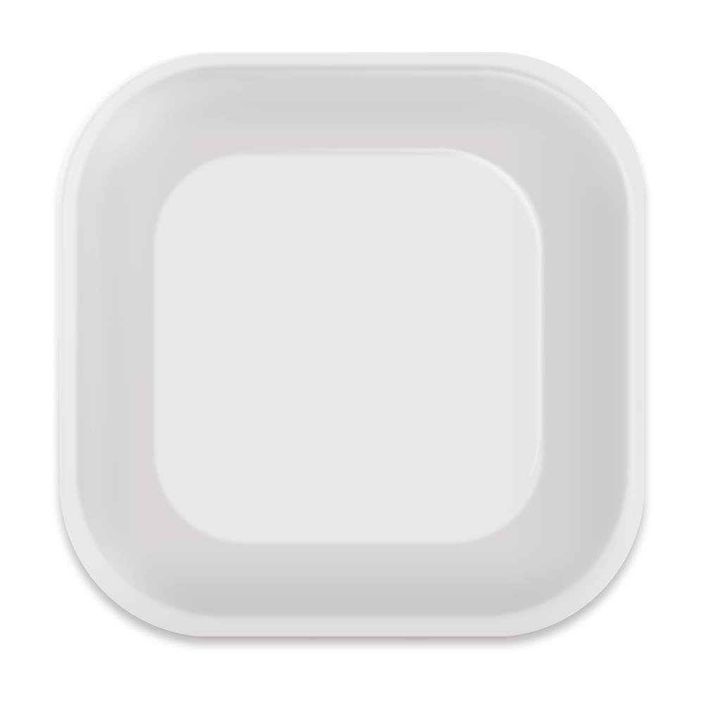 Prato Descartável Papel Liso Branco Junco 8 unidades - 18 cm