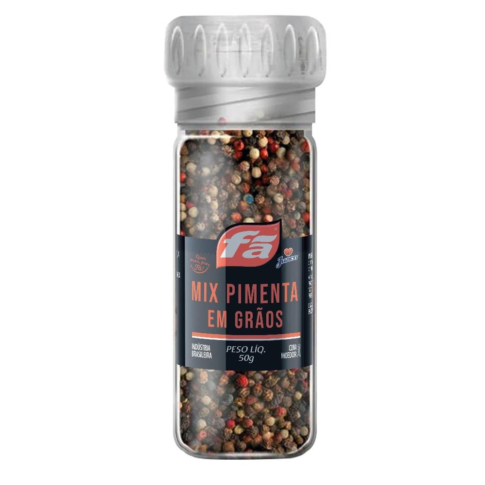 Mix de Pimentas em Grão com Moedor Fã 50g