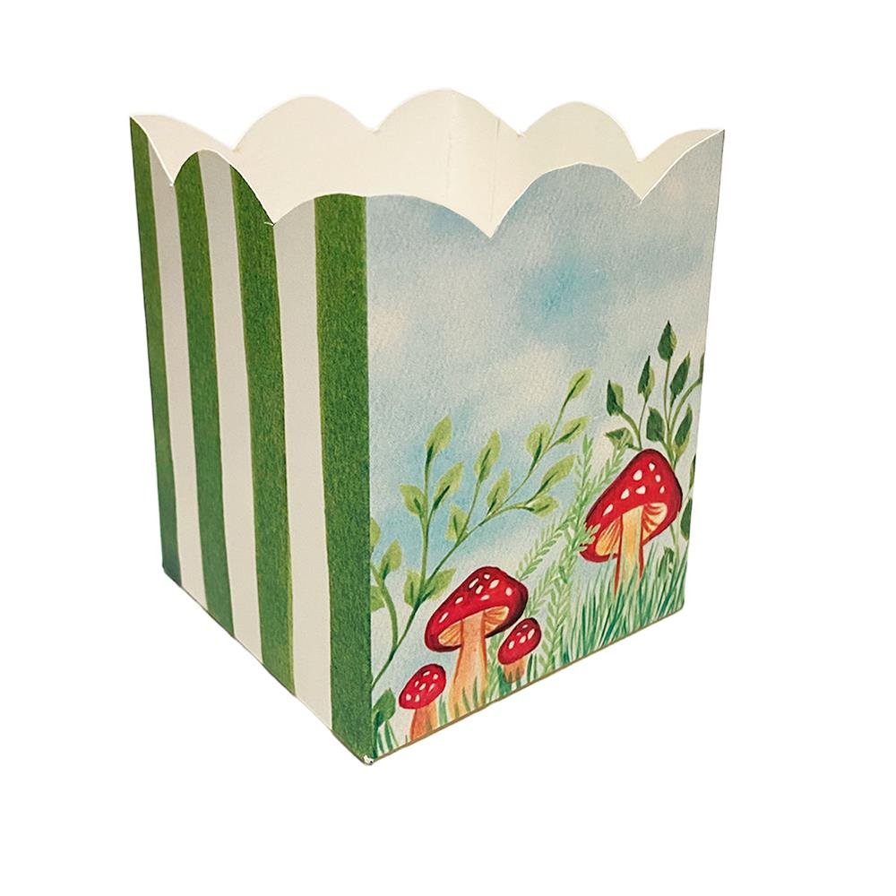 Cachepot de Papel Tema Cogumelo Junco