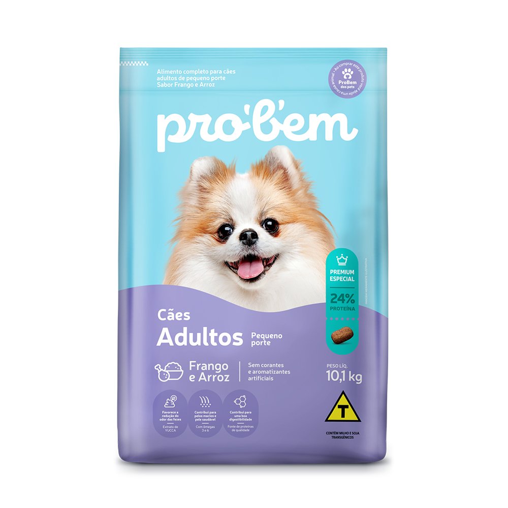 Ração Premium Especial Probem Cão Adulto Pequeno Porte Frango e Arroz ...
