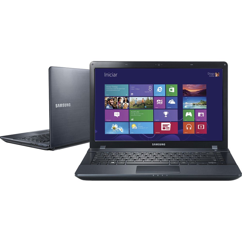 Notebook Ativ Book 2 NP270E4E-KD8BR 2GB 500GB Led 14" DVD-RW Windows 8 Preto - Samsung