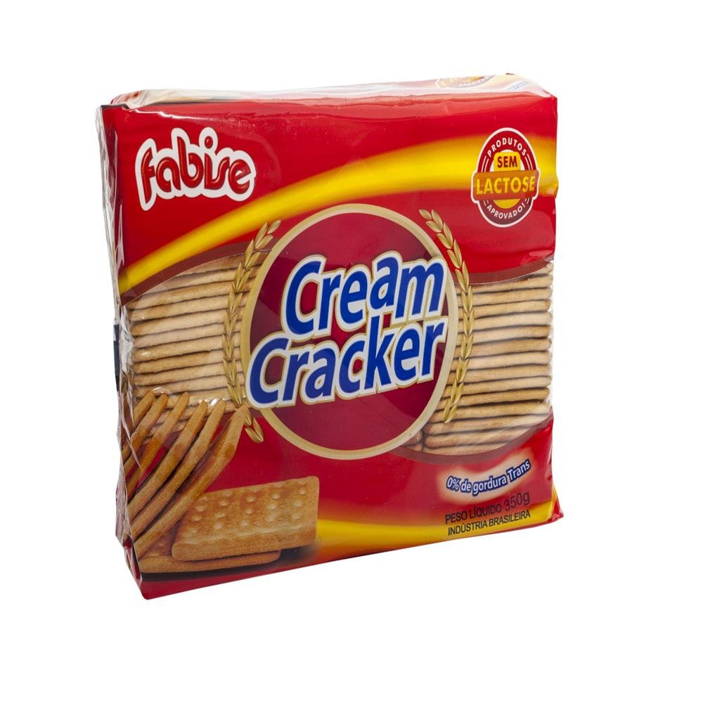 Biscoito Cream Cracker Fabise 350g Sem Lactose