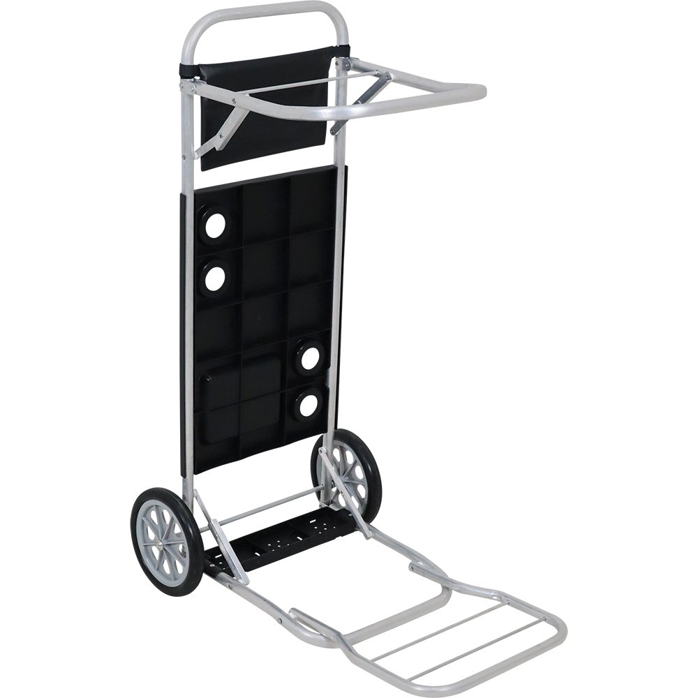 Carrinho Mesa Para Praia Alumínio Preto Com Bolsa E Avanço Bel