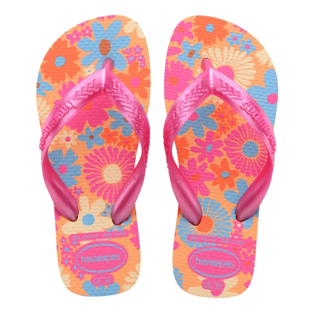 Havaianas Kids Flores Pêssego 27/8