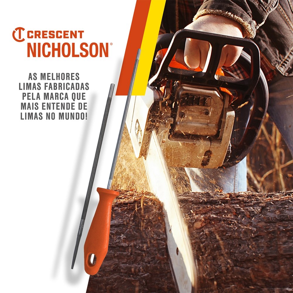 Lima Motosserra Nicholson 8X7/32P com Cabo - Embalagem com 2 Peças