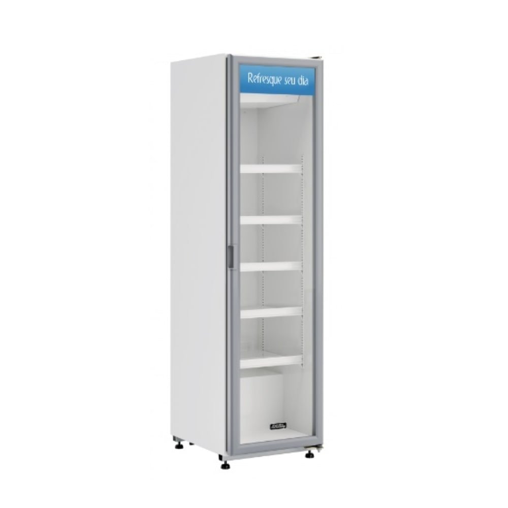 Geladeira/Refrigerador Esmaltec 300 Litros VV300 - Vitrine, SL, Porta Vidro, Branco, Cycle Defrost, 110V