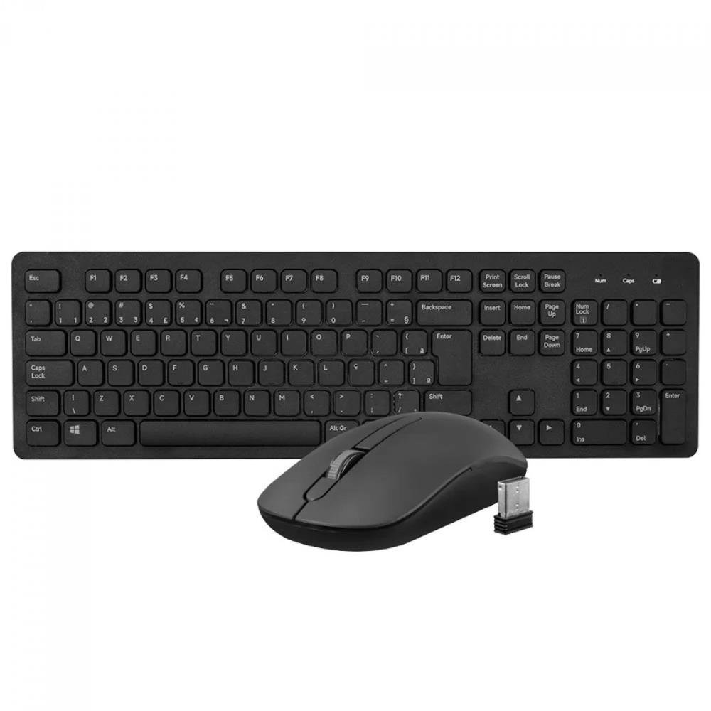 Kit Teclado e Mouse Sem Fio Akko AKP104 WL, Bluetooth, ABNT2, Preto - 6975351383772