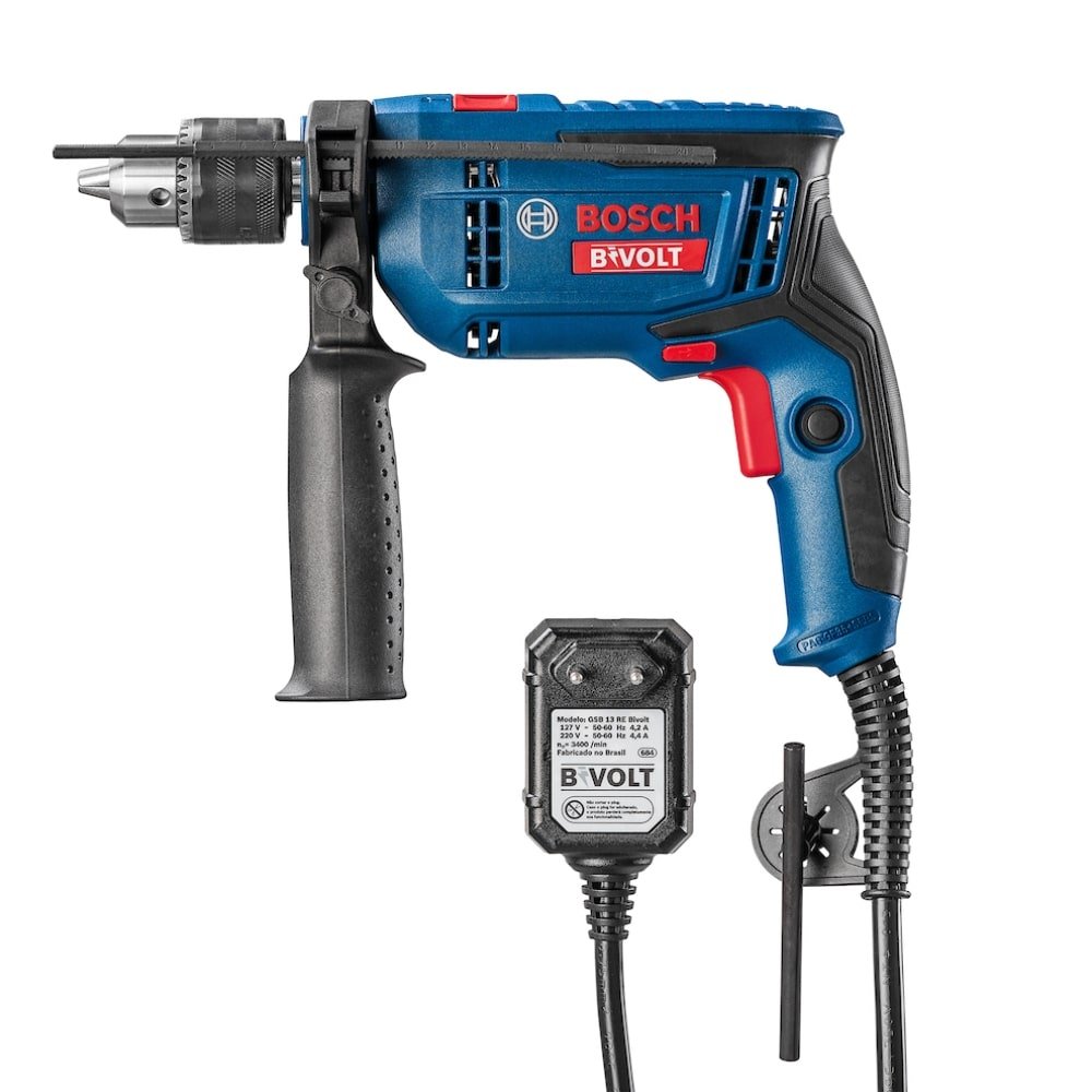 Furadeira de Impacto Bosch GSB 13 RE VVR | 750W, 3.800 RPM, Bivolt