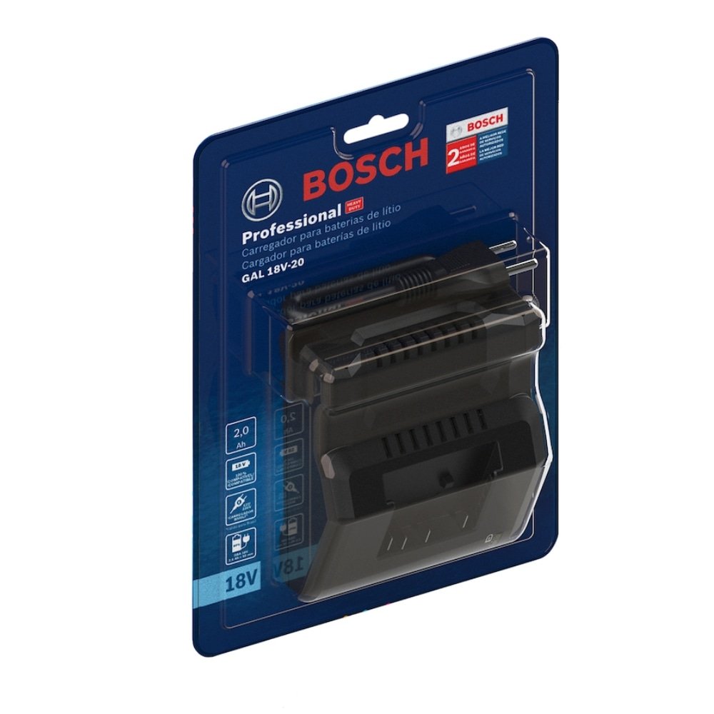 Carregador de Bateria Bosch - Gal 18V-20, Bivolt