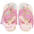 Kit Sandalia Praiana Baby Rosa/Girafa Feminino Pimpolho Com 12 Pares - Numeração 17 A 23