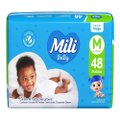 Fralda Descartavel Mili Baby Mega Tamanho M - 6 Pacotes com 48 Fraldas