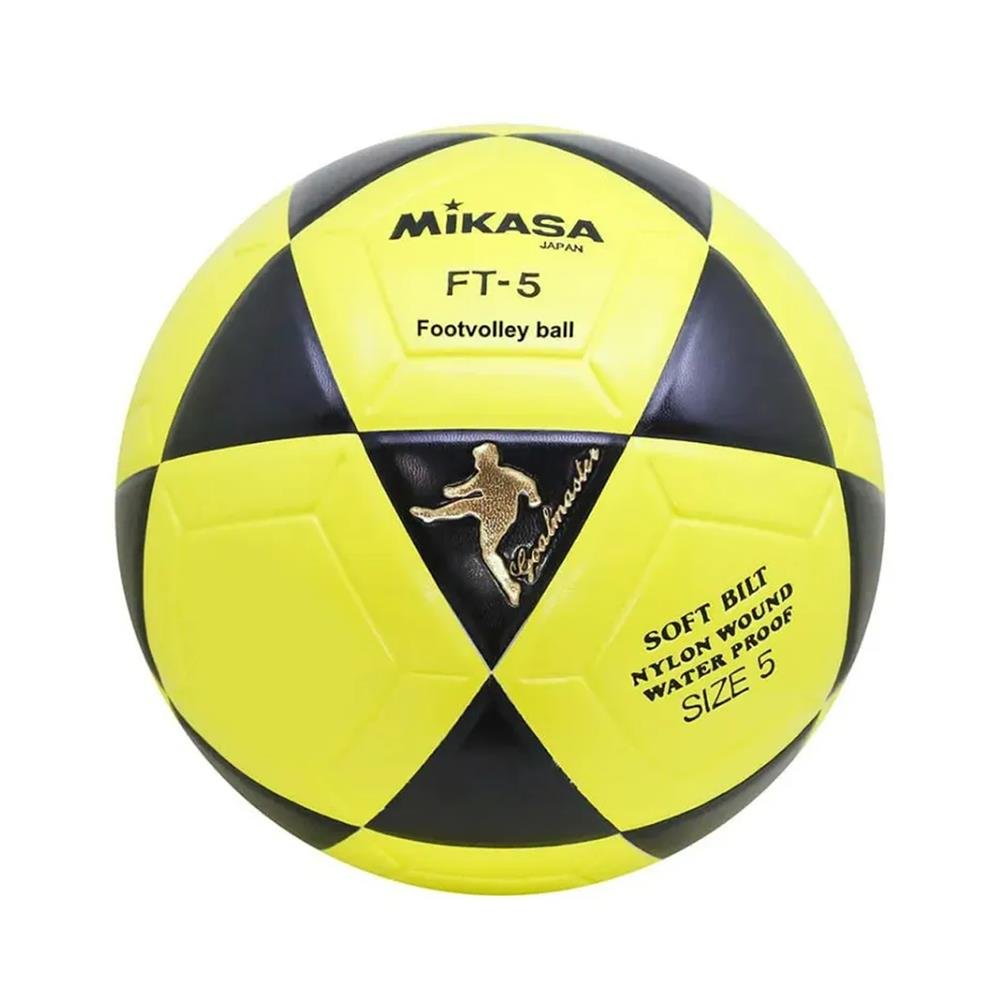 Bola Oficial de Futevôlei Mikasa FT-5 Amarela e Preta