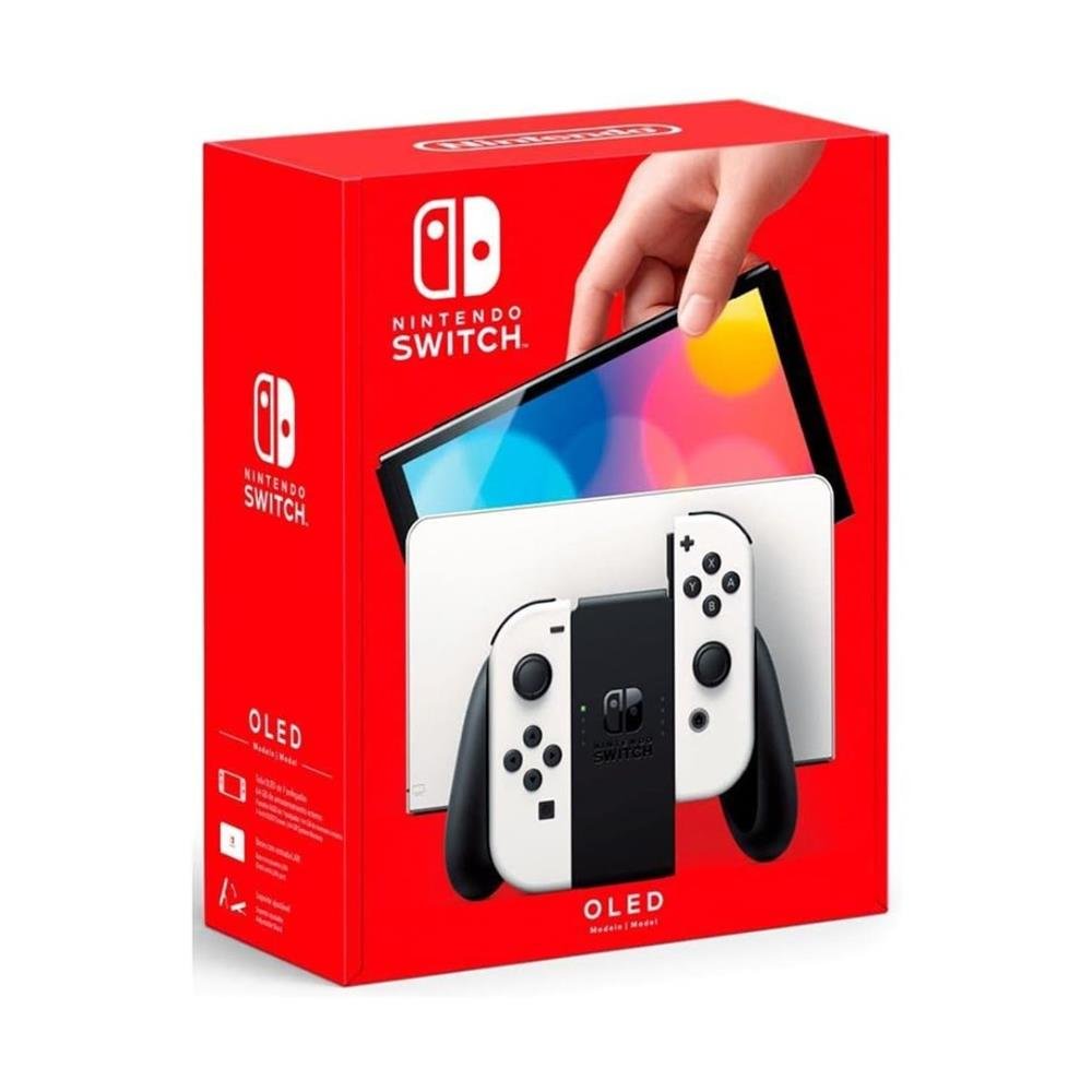 Nintendo Switch OLED 64GB Standard cor branco e preto JP