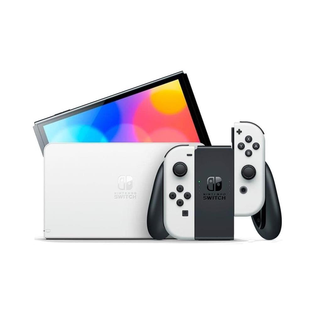 Nintendo Switch OLED 64GB Standard cor branco e preto JP