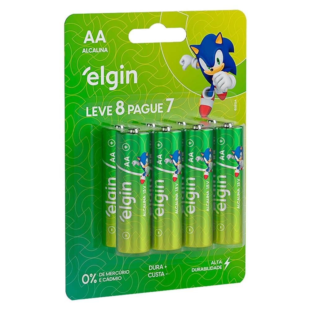 Pilha Alcalina 1.5V Tipo AA Blister com 8 unidades